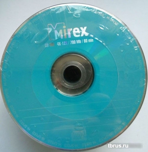 CD-RW диск Mirex 700Mb 12x Mirex в плёнке 50 шт. фото 3