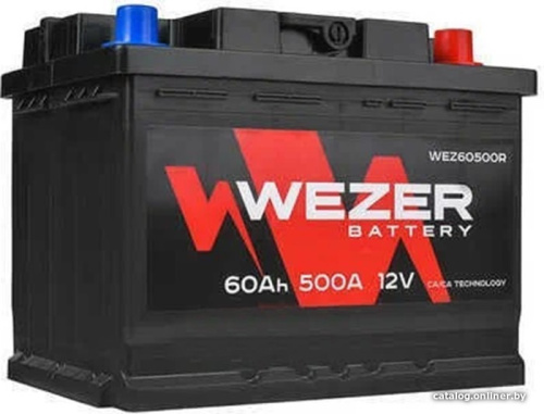 Автомобильный аккумулятор Wezer WEZ60500R (60 А·ч) фото 3