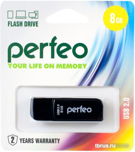 USB Flash Perfeo C10 8GB (черный) [PF-C10B008] фото 5