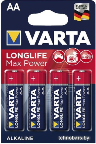 Элементы питания Varta Longlife Max Power AA 4 шт. фото 3