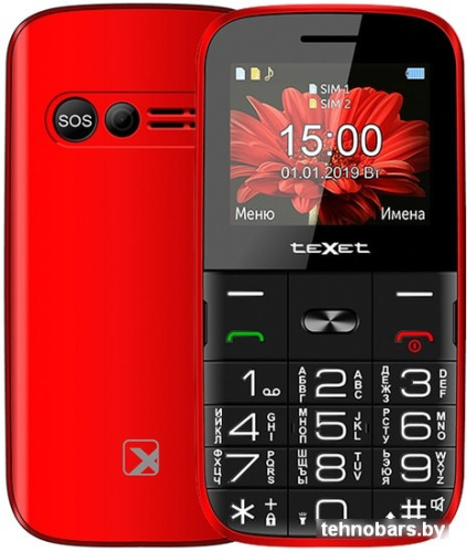 Мобильный телефон TeXet TM-B227 (красный) фото 3