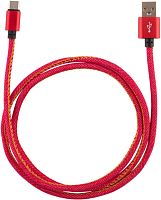 Кабель Energy ET-04 USB Type-A - USB Type-C (1 м, красный)
