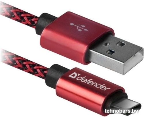 Кабель Defender USB09-03T (красный) фото 3
