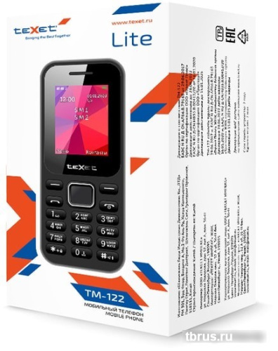 Мобильный телефон TeXet TM-122 (черный) фото 7