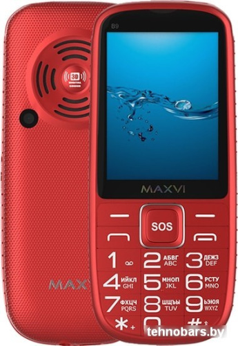 Мобильный телефон Maxvi B9 (красный) фото 3