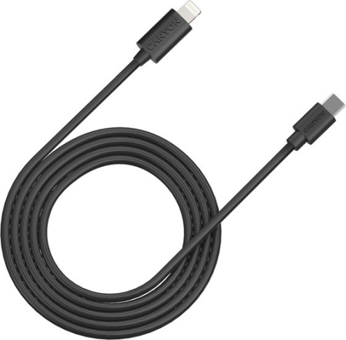Кабель Canyon CNE-CFI12B USB Type-C - Lightning (2 м, черный)