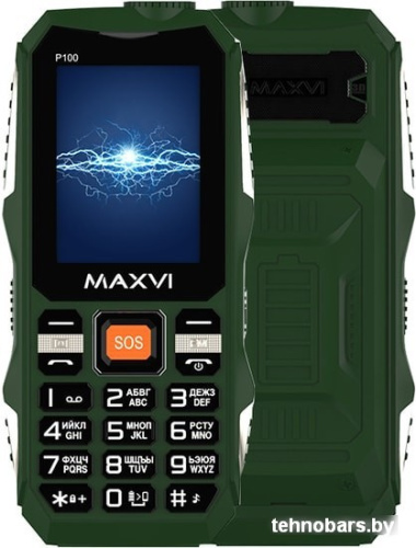 Мобильный телефон Maxvi P100 (зеленый) фото 3