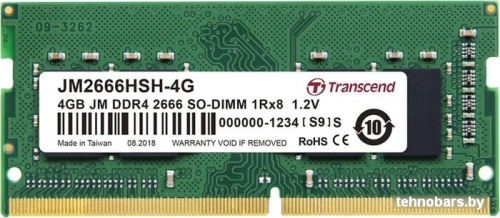 Оперативная память Transcend 4GB DDR4 SODIMM PC4-21300 JM2666HSH-4G фото 3