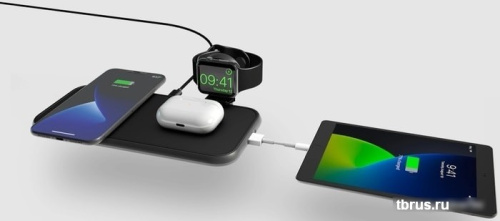 Беспроводное зарядное Zens 4-in-1 Wireless Charger MFI (черный) фото 7