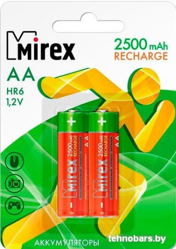 Аккумуляторы Mirex AA 2500mAh 2 шт HR6-25-E2 фото 3