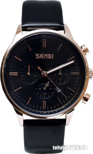 Наручные часы Skmei 9117-3 (розовое золото/черный) фото 3