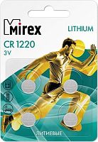 Элементы питания Mirex CR1220 Mirex литиевая блистер 4 шт. 23702-CR1220-E4