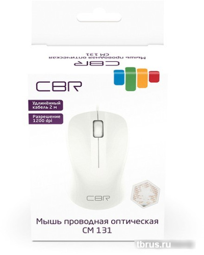Мышь CBR CM 131 (белый) фото 7