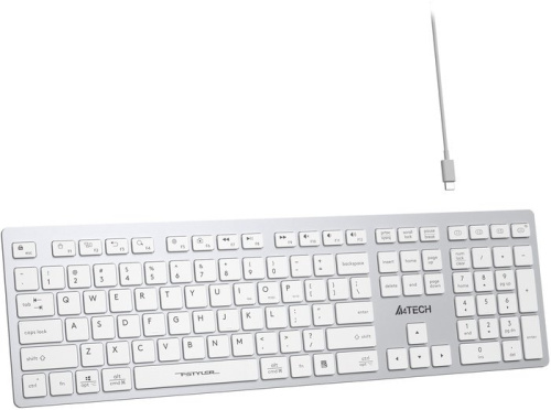 Клавиатура A4Tech Fstyler FBX50C (серебристый/белый) фото 6