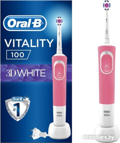 Электрическая зубная щетка Braun Oral-B Vitality 100 3D White D100.413.1 (розовый) фото 3