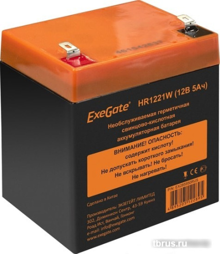 Аккумулятор для ИБП ExeGate HR1221W (12В, 5 А·ч) фото 3