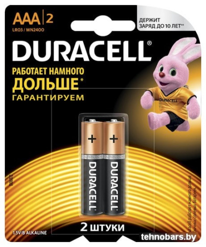 Батарейки DURACELL LR03/MN2400 2BP CN фото 3