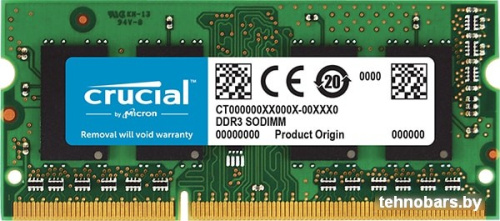 Оперативная память Crucial 16GB DDR3 SODIMM PC3-12800 CT204864BF160B фото 3