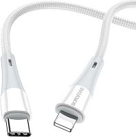 Кабель Borofone BX60 USB Type-C - Lightning (1 м, белый)