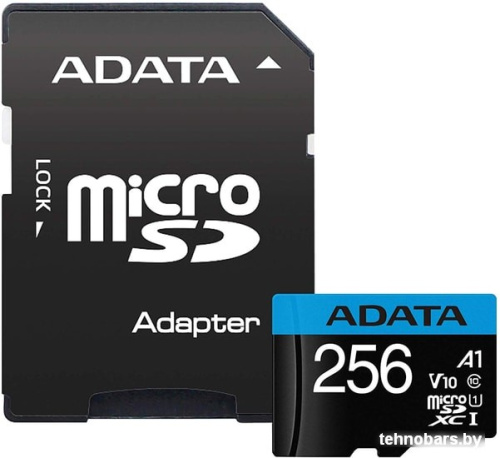 Карта памяти A-Data Premier AUSDX256GUICL10A1-RA1 microSDXC 256GB (с адаптером) фото 3