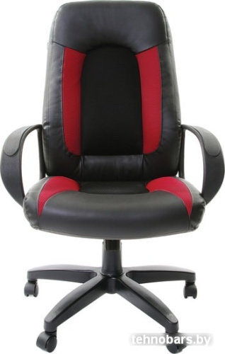 Кресло Brabix Strike EX-525 (кожзам/ткань TW, черный/бордовый) фото 4