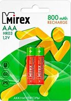 Аккумуляторы Mirex AAA 800mAh 2 шт HR03-08-E2