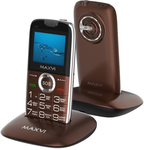 Мобильный телефон Maxvi B10 (коричневый) фото 4