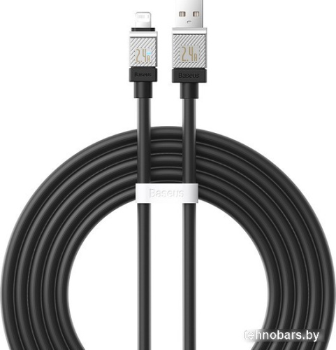 Кабель Baseus CoolPlay Series Fast Charging Cable 2.4A USB Type-A - Lightning (2 м, черный) фото 3
