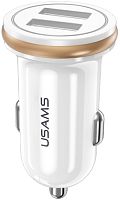 Автомобильное зарядное Usams US-CC050 (белый)