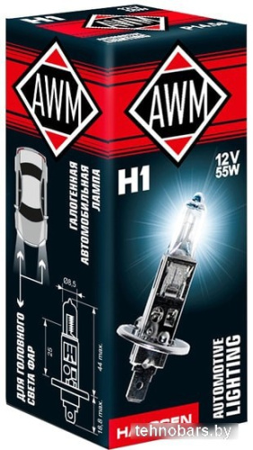 Галогенная лампа AWM H1 12V 55W P14.5S 1шт фото 3