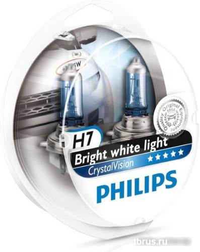 Галогенная лампа Philips H7 CrystalVision 2шт фото 5