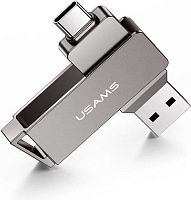 USB Flash Usams Type-C+USB3.0 Rotatable High Speed Flash Drive 64GB