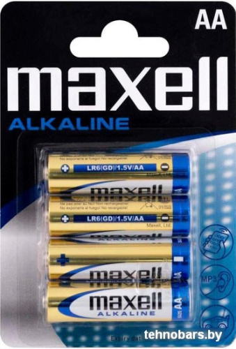 Батарейки Maxell Alkaline AA 4 шт (в блистере) фото 3