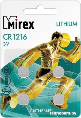 Элементы питания Mirex CR1216 Mirex литиевая блистер 4 шт. 23702-CR1216-E4 фото 3