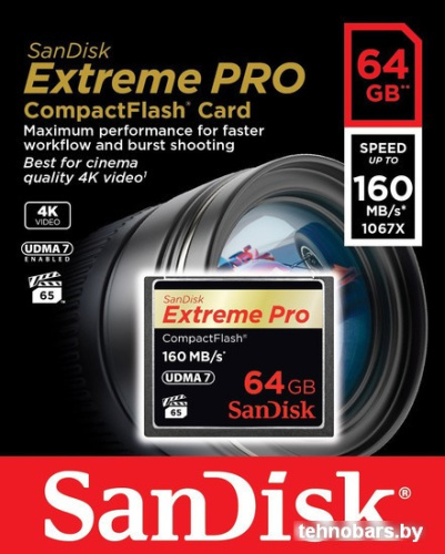 Карта памяти SanDisk Extreme Pro CompactFlash 64GB (SDCFXPS-064G-X46) фото 5