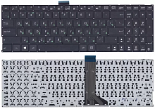 Клавиатура для ноутбука Asus X555L черная (плоский ENTER)
