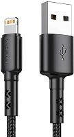 Кабель Vipfan X02 USB Type-A - Lightning (1.2 м, черный)
