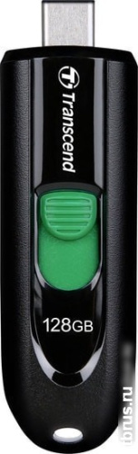 USB Flash Transcend JetFlash 790C 128GB (черный/зеленый) фото 6