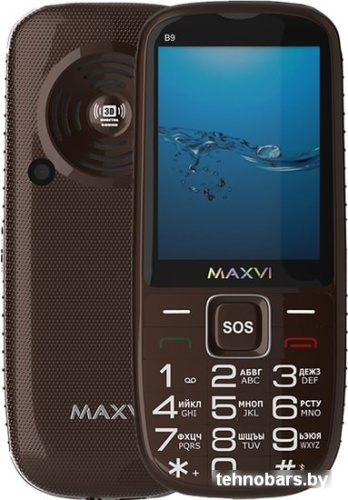 Мобильный телефон Maxvi B9 (коричневый) фото 3