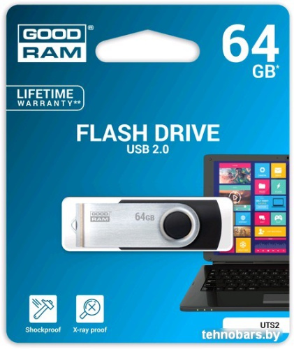 USB Flash GOODRAM UTS2 64GB (черный) [UTS2-0640K0R11] фото 5