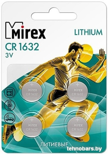 Батарейки Mirex CR1632 4 шт 23702-CR1632-E4 фото 3