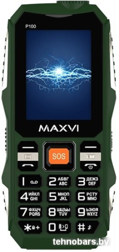 Мобильный телефон Maxvi P100 (зеленый) фото 4