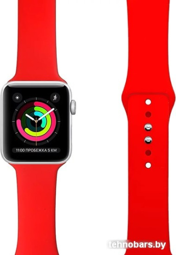 Ремешок Lyambda Altair для Apple Watch 38-40 мм (S/M и M/L, красный) фото 4