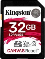 Карта памяти Kingston Canvas React SDR/32GB SDHC 32GB
