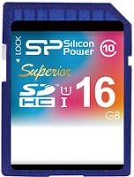Карта памяти Silicon-Power SDHC Superior UHS-1 (Class 10) 16 GB (SP016GBSDHCU1V10)