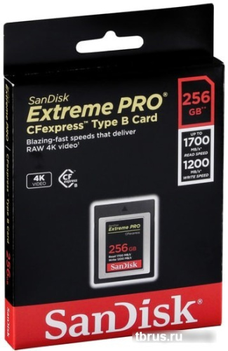 Карта памяти SanDisk Extreme Pro CFexpress Type B SDCFE-256G-GN4NN 256GB фото 6