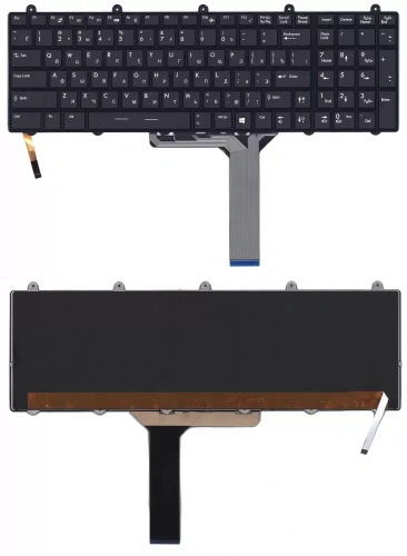 Клавиатура для ноутбука MSI GE60, GE70, GT70 черная с рамкой и подсветкой цветик-семицветик