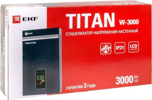 Стабилизатор напряжения EKF PROxima stab-w-3000 Titan W-3000 1.8кВт фото 6