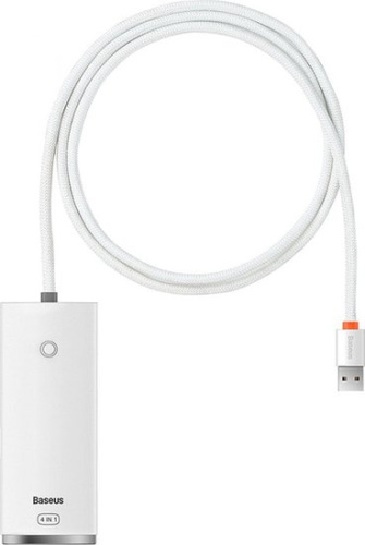 USB-хаб Baseus Lite Series 4-Port USB-A WKQX030102 (1 м, белый)