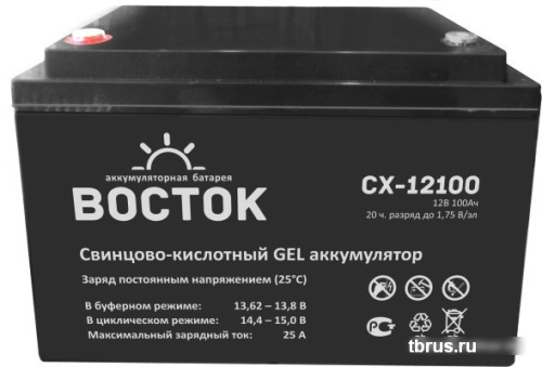 Аккумулятор для ИБП Восток СХ-12100 (12В/100 А·ч) фото 3